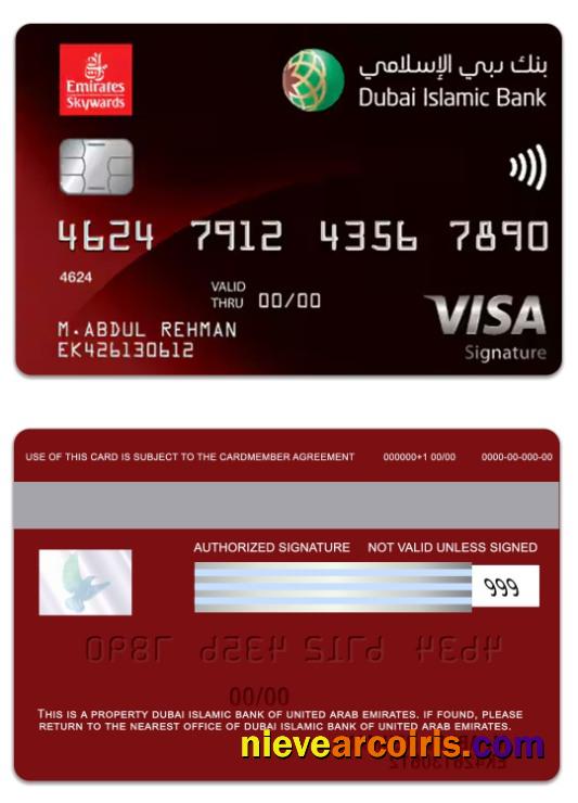 United Arab Emirates Dubai Islamic Bank Emirates Skywards DIB Signature